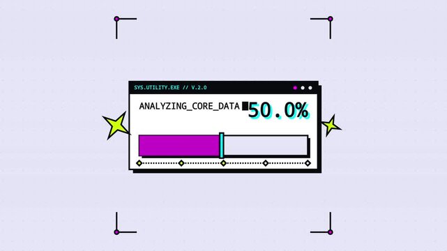 Data loading progress bar showing percentage completion in a software interface window