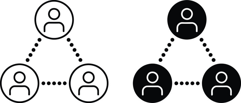 People network connection nodes vector illustration