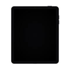 Modern tablet computer mock-up with blank black screen and thin bezel © Monad Nomad