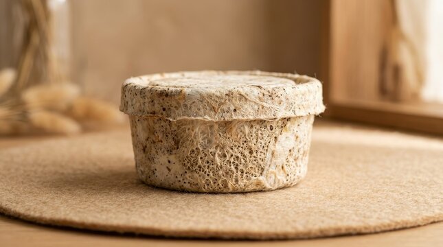 Active Sourdough Starter in Rustic Jar Ready for Baking Bread