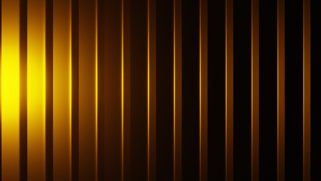 Abstract glowing golden vertical lines on dark background