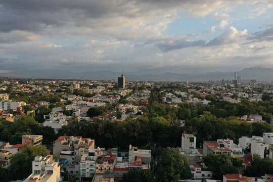 Aerial View of Mexico City, Mexico