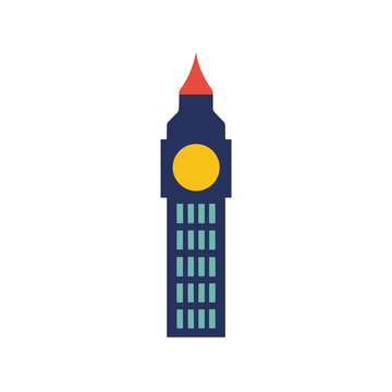 Stylized Big Ben Clock Tower Illustration