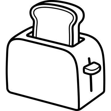 Toaster with decorative bread outline