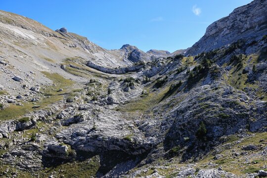Vallon synclinal du Clot d'Aspre. Massif du Vercors Nord - Villard-de-Lans - Is&egrave;re