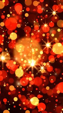 Glowing Orange Bokeh Lights Looping Animation with Sparkling Highlights and Vibrant Shimmer Effects. and Orange Lights