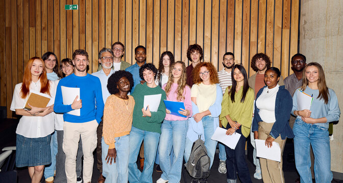Group of Students Stand Together