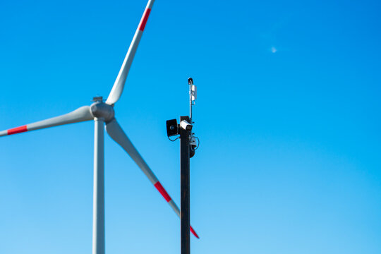 Turbine and Monitoring Pole
