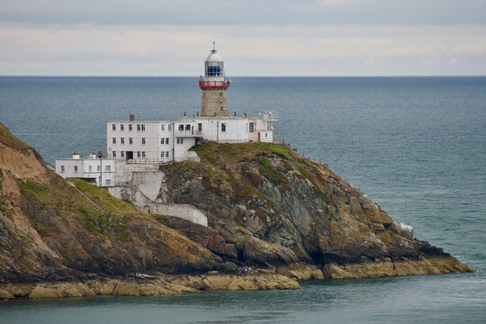 Baily Lighthouse at end of Howth Head County Dublin Republic of Ireland