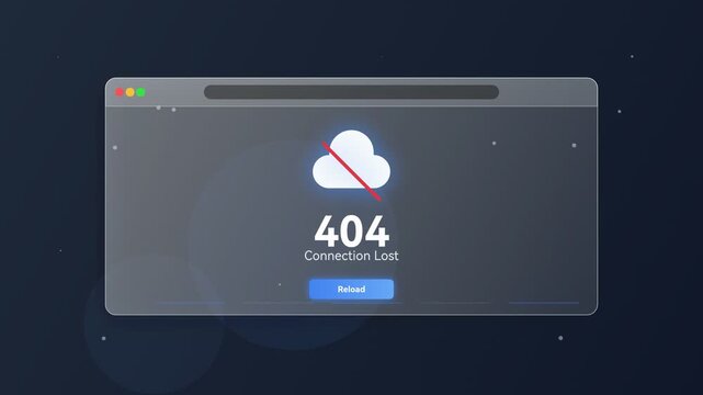 Error Connection Lost Web Browser Page UI Animation