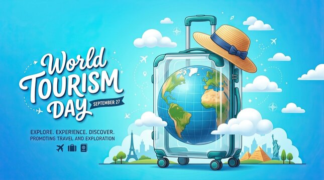 Celebrating world tourism day exploring cultures supporting economies and inspiring responsible travel for a brighter future