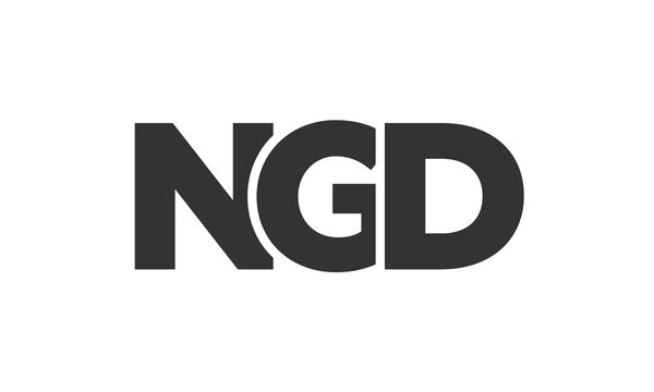 NGD logo design template with strong and modern bold text. Initial based vector logotype featuring simple and minimal typography. Trendy company identity.