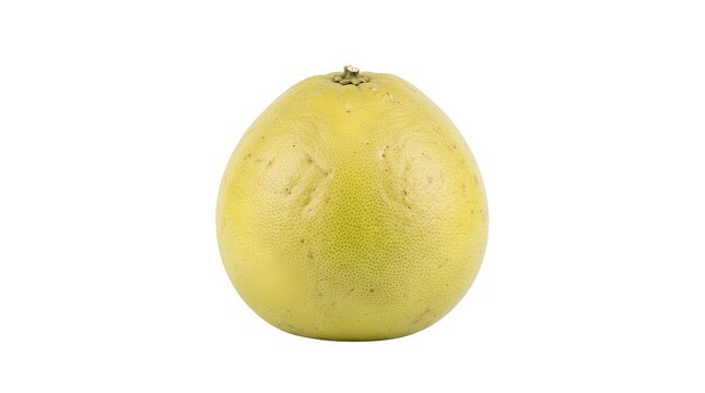 Fresh Whole Pomelo Fruit Isolated on White Background, Studio Shot of Citrus Maxima, Healthy Tropical Fruit for Diet and Nutrition Concept