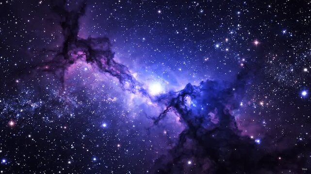Deep space nebula galaxy background, with glowing stars, and cosmic dust, clouds cosmos
