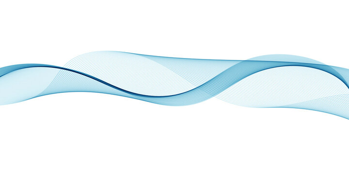 Abstract blend blue wave line science and technology futuristic blue waves curve lines banner background design. Abstract blue wave lines on transparent background.