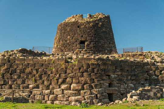 Italy, Sardinia, Toralba.   Nuraghe Santu Antine archeological site.