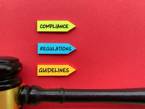 Compliance Regulations and Guidelines Legal Business on Colorful Arrows Concept