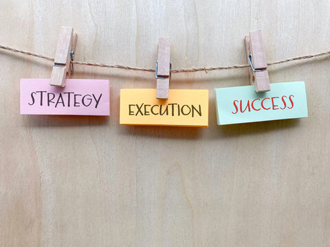 Strategy Execution Success Business Concept