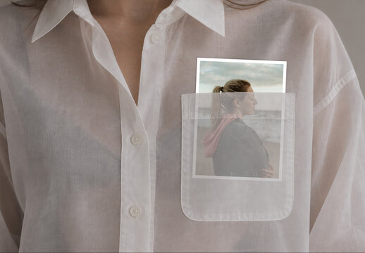 Front Shirt Pocket Mockup