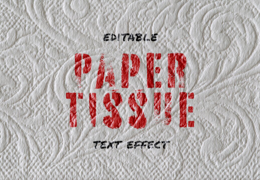 Paper Tissue Text Effect
