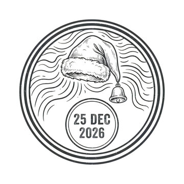 Vintage-style 25 cent coin with mountain and tree design