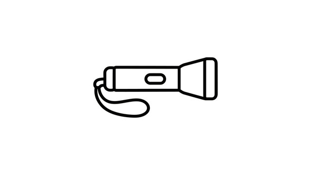 Portable flashlight icon for camping and emergency light.