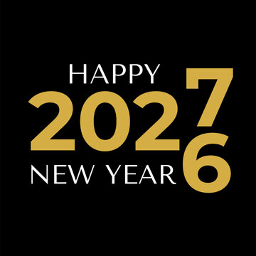 Happy New Year 2027. Goodbye 2026. Holidays typography poster. Vector template for banner, sign, greeting card, invitation, etc.