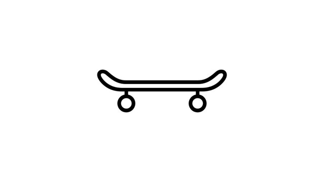 Skateboard with wheels for street urban sports and transportation.