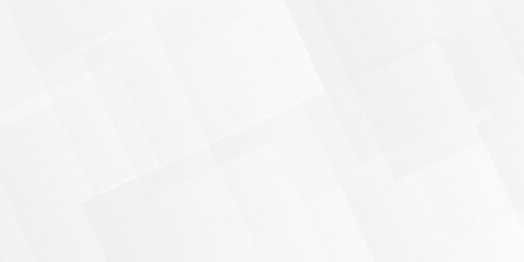 Fototapeta premium Abstract white and gray web business gradient banner overlap triangle cube technology brochure rectangle design. rectangle white material triangle tech element transparent layers banner background.