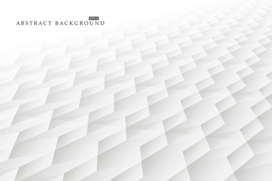 White infinity futuristic abstract minimal background. Gradient geometric polygon shapes. Bright contemporary digital technology design. Light clean concept for your business and ideas
