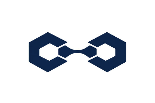 Digital Bridge Abstract Geometric Vector Symbol