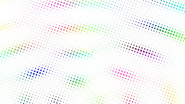 Colorful abstract diamond pattern with rainbow gradient effect on a deep dark creative visual surface