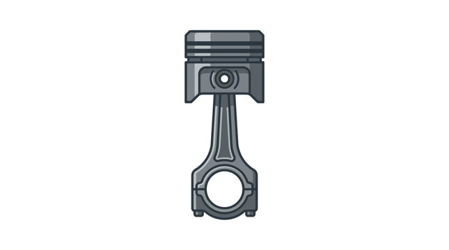 Engine piston vector icon - Automotive part graphic illustration