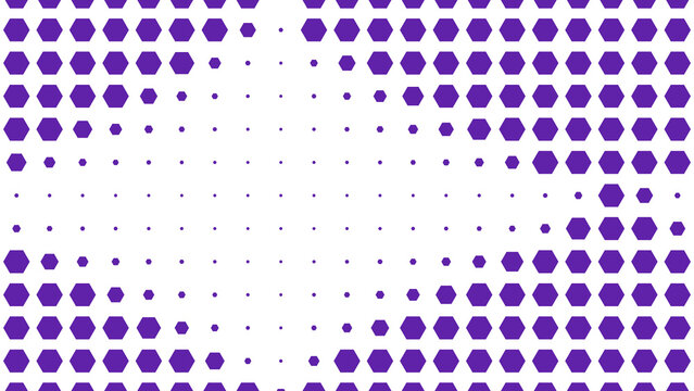 Minimalist purple hexagonal pattern creating a scientific and modern aesthetic on a deep dark plane