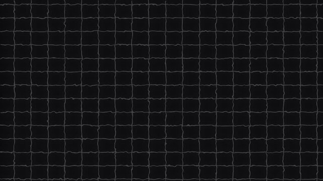Dark digital grid ,animation with glowing white lines, smooth horizontal motion , geometric perspective black background , infographics and overlay graphics, 4k