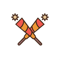 Crossed Firecrackers with Sparks © fetto