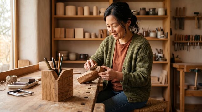 Maker reuses an accidental glued wood piece