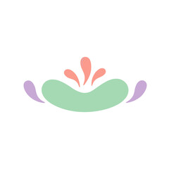Fototapeta premium Organic pastel shapes isolated on transparent background