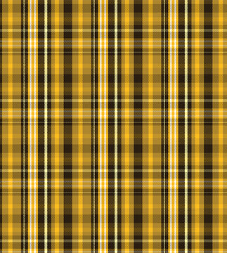 Yellow and brown tartan plaid seamless pattern background design