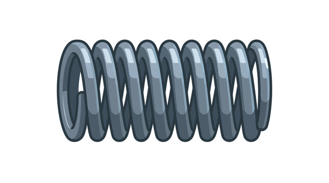 Metal Coil Spring - Elasticity and Mechanical Component Graphic