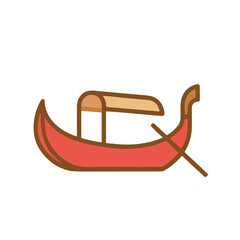 Gondola Icon with Oar © yonchae