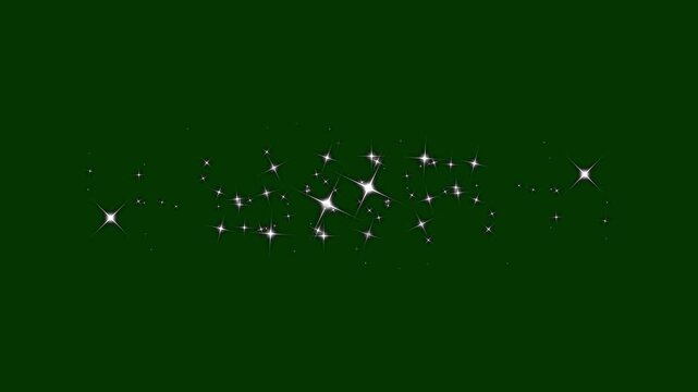 Magical glitter trail line animation, magic dust and pixie dust path, shining particles stars line magic dust, sparkling starry line effects video on dark green screen background. 4k