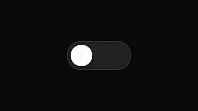 Green Toggle Switch On Off Interface Animation