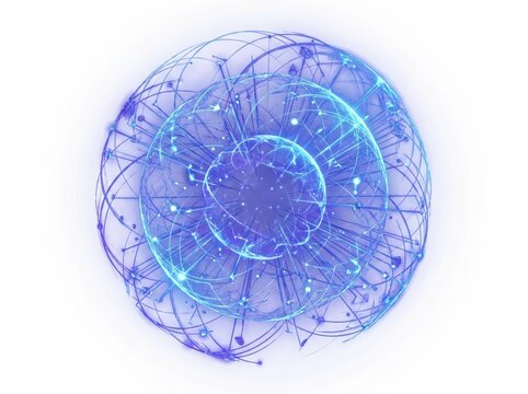 Cloud data sphere with connected nodes, data intelligence