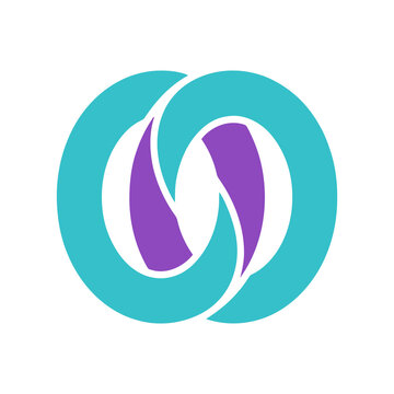 Abstract interlocking rings logo symbol