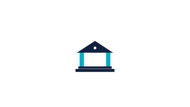 Minimalist Flat Platform Base Animation Element for UI Design on White Background