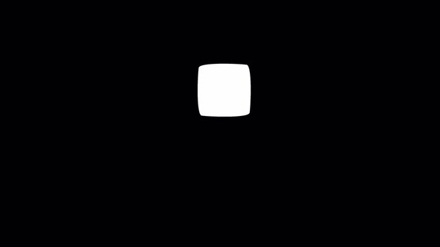 Morphing Square to Ball Motion Animation Dynamic Shape Transition Overlay
