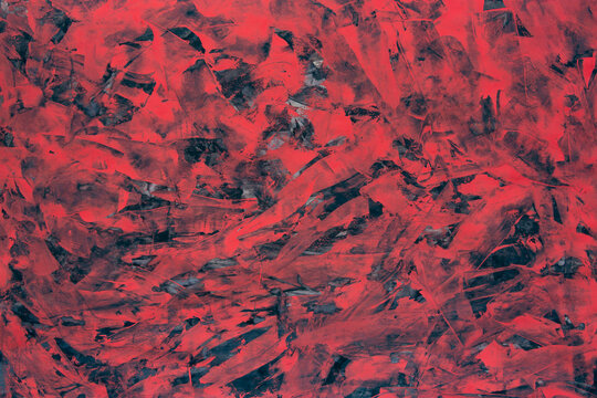 Vibrant red strokes clash with deep black brushwork. Texture feels chaotic, energetic, emotionally charged. Perfect for backgrounds, designs, or bold artistic statements