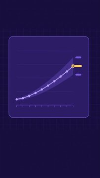 Vertical 9:16 animated sea level rise chart in blue and cyan on a dark background. Seamless looping 4K data visualization in portrait format for reels, shorts, stories and mobile presentations, with f