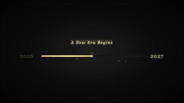 Progress Bar Loading Golden Animation Transition From To